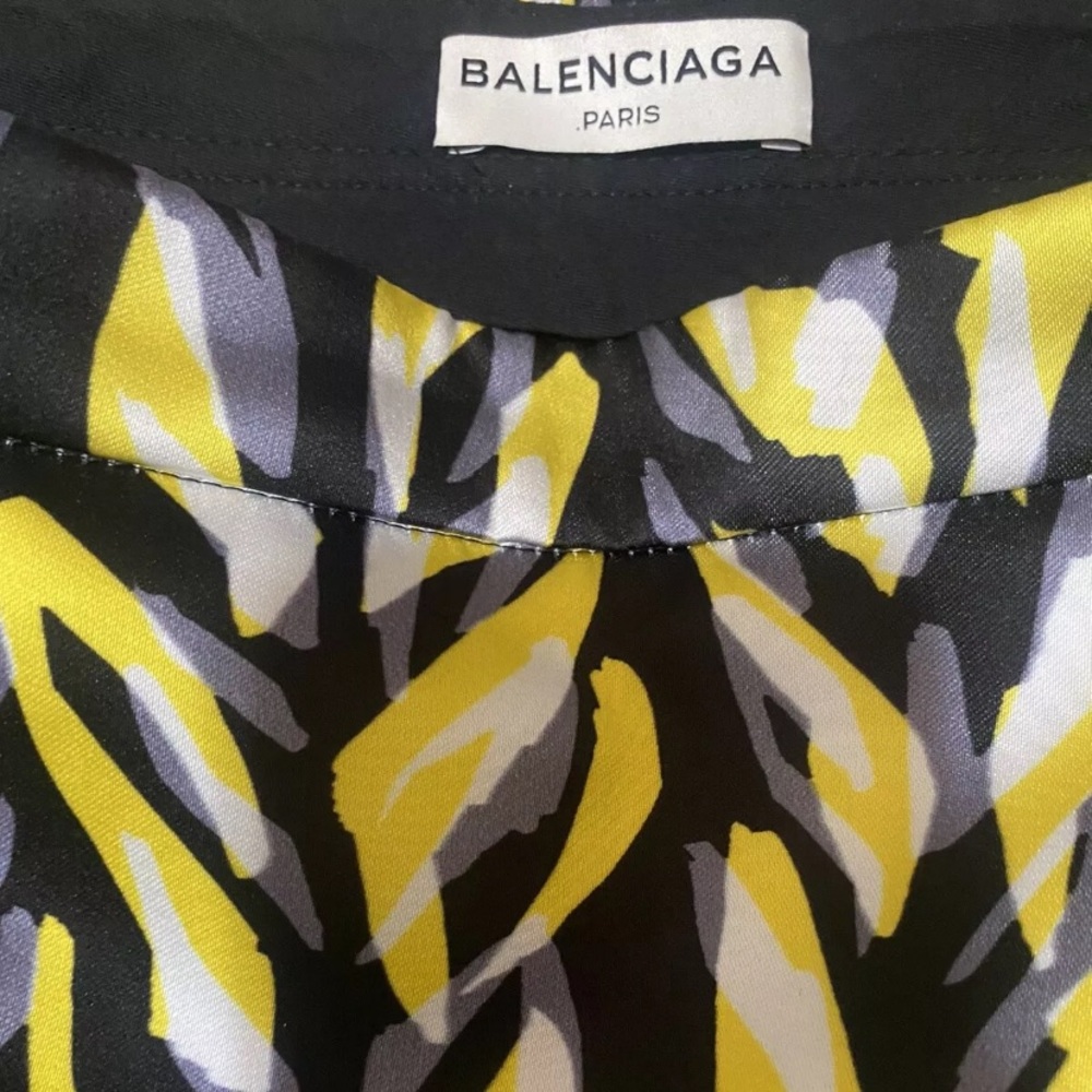 Balenciaga Multicolored Vertical Design Summer Skirt.. Size 38 Made In Italy